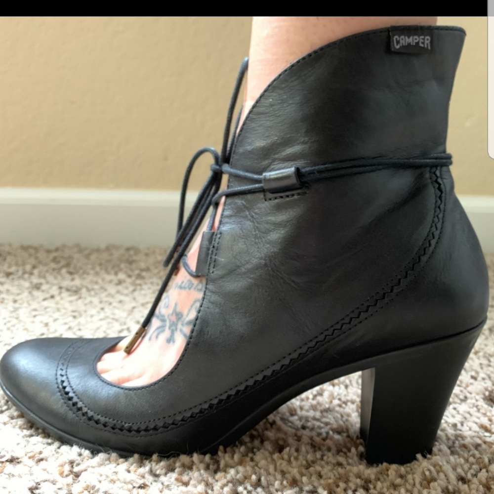 Camper Low Heel Open Booties